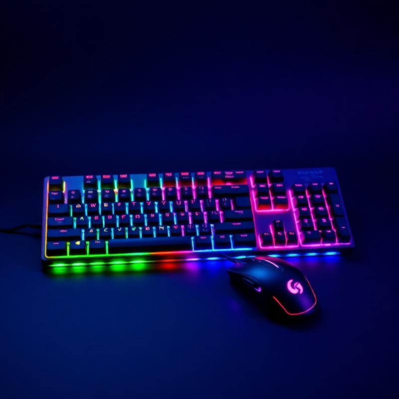 Kit Teclado Mecânico RGB + Mouse Gamer